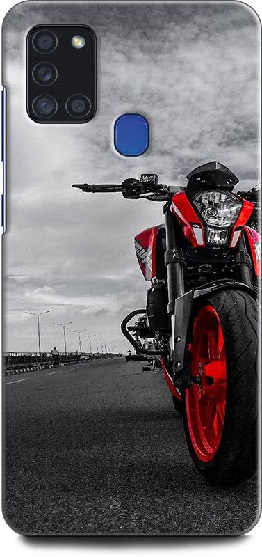 Afterglow Back Cover for SAMSUNG Galaxy A21s DUKE, KTM, BIKE, RACER, DUCK LOVE, BIKER  (Multicolor, Shock Proof, Pack of: 1)