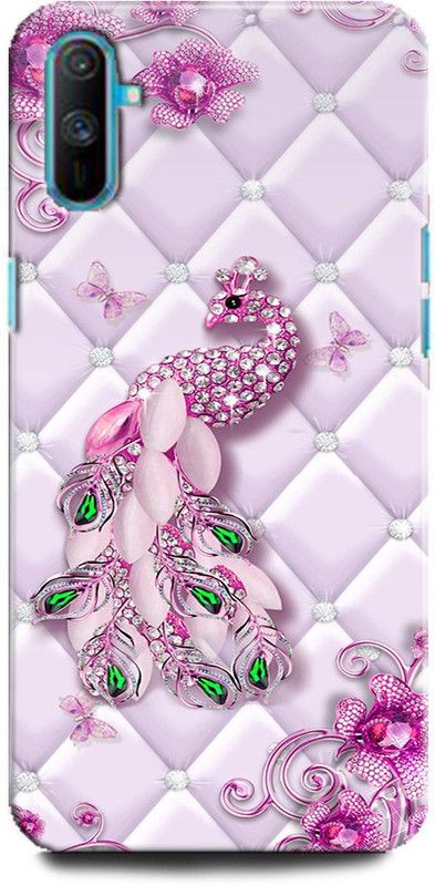 Afterglow Back Cover for Realme C3 PEACOCK, PEAFOWL, BIRD, FEATHER, COLORFULL, ART, TEXTURE, ABSTRACT  (Multicolor, Shock Proof, Pack of: 1)