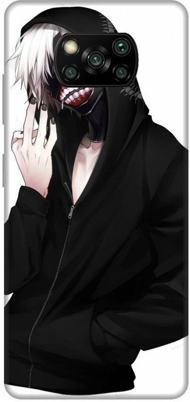 URCHIN Back Cover for Poco X3 Tokyo Ghoul, Keneki, Anime, Ghoul, Superpower, Heros, Skull, Dark  (Multicolor, Shock Proof, Pack of: 1)