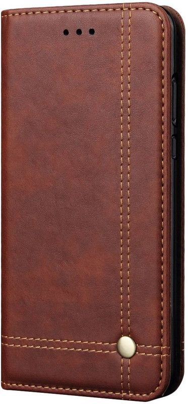 Pure Color Pouch for Samsung Galaxy A8 2018  (Brown, Magnetic Case)