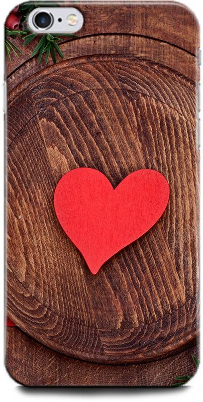 INDICRAFT Back Cover for Apple iPhone 6s Plus HEART, LOVE, RED HEART, ABSTRACT ART, WOODEN  (Multicolor, Hard Case, Pack of: 1)