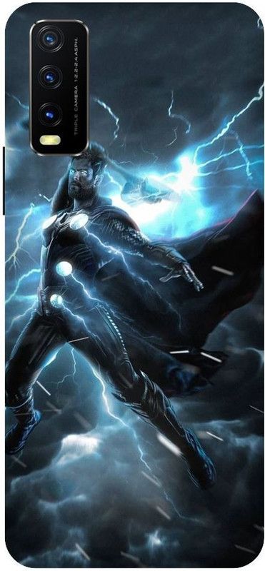 URCHIN Back Cover for Vivo Y20i Thor Hammer, Thor, Lightning, Rock, Mione, Hammer, Movie, Thunder, Avenger  (Multicolor, Shock Proof, Pack of: 1)
