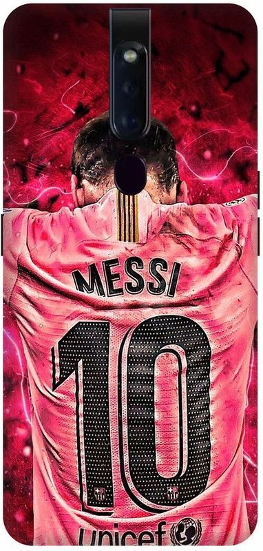 FRONK Back Cover for OPPO F11 Pro, CPH1969, LIONEL, MESSI, 10, FOOTBALL, PLAYER  (Red, Hard Case, Pack of: 1)