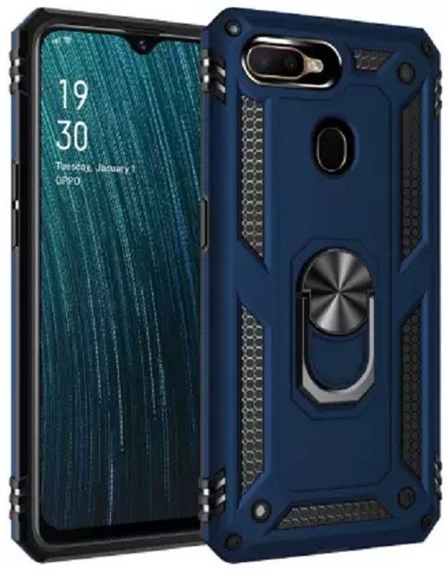 KrKis Back Cover for Oppo A5s  (Blue, Shock Proof, Pack of: 1)