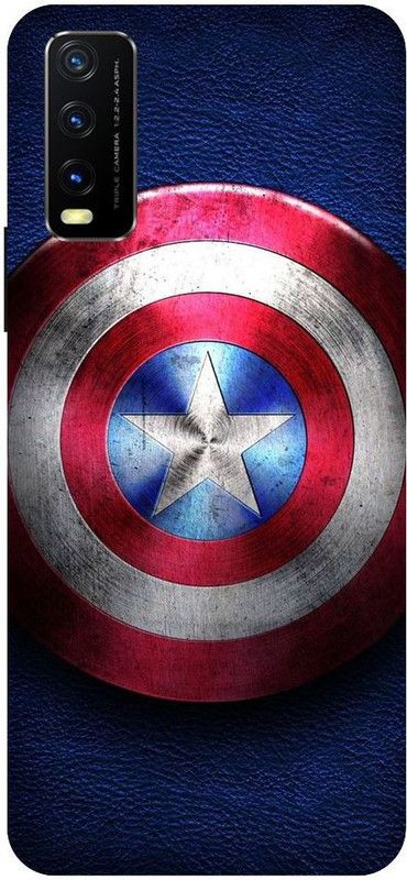 URCHIN Back Cover for Vivo Y12S Captain America, Superhero, Avengers, End Game, Marval, Comic, Shield, Cute, Chibbi  (Multicolor, Shock Proof, Pack of: 1)