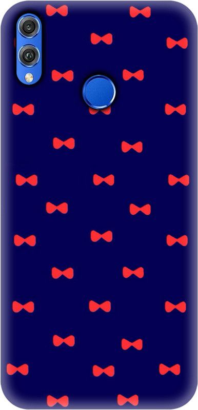 Smutty Back Cover for Honor 8X - Bow Print  (Multicolor, Hard Case, Pack of: 1)