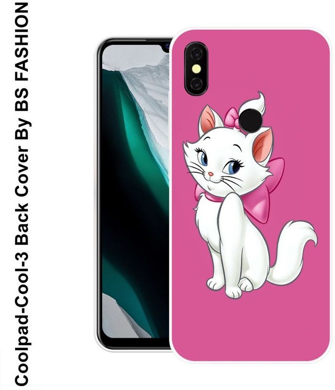 BSRAJ Back Cover for Coolpad Cool 3  (White, Pink, Grip Case, Silicon)