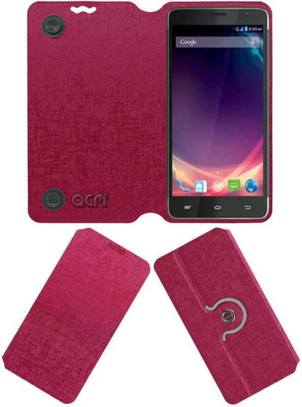 ACM Flip Cover for OBI Crane S550  (Pink, Cases with Holder, Pack of: 1)