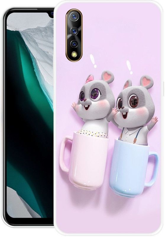 Krtagy Back Cover for Vivo S1  (Pink, Dual Protection, Silicon, Pack of: 1)