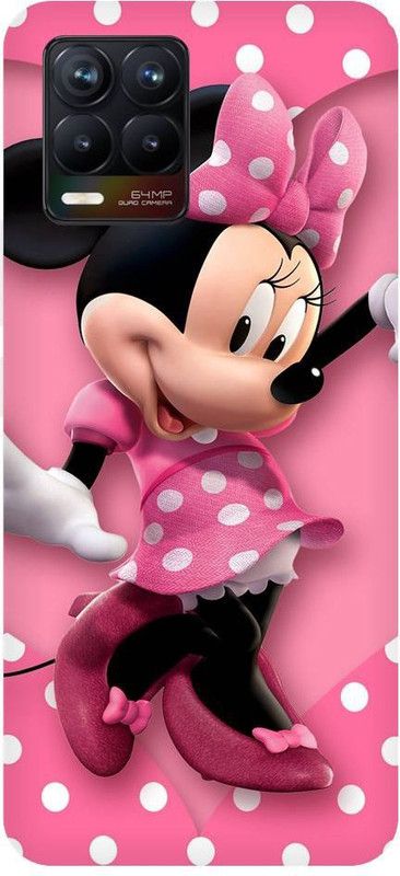 URCHIN Back Cover for Realme 8 minnie mouse, mickey mouse, cartoon, funny, cute, love, Disney  (Multicolor, Shock Proof, Pack of: 1)