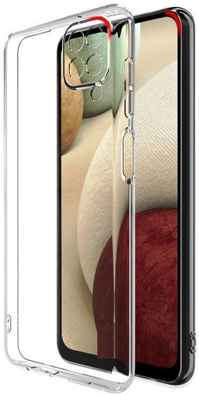 Phone Back Cover Pouch for Samsung A12, Galaxy A12  (Transparent, White, Grip Case, Pack of: 1)