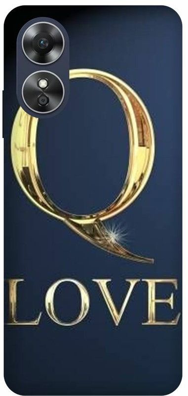 Dimora Back Cover for OPPO A17, Q LETTER ALPHABET LOVE NAME  (Multicolor, Hard Case, Pack of: 1)