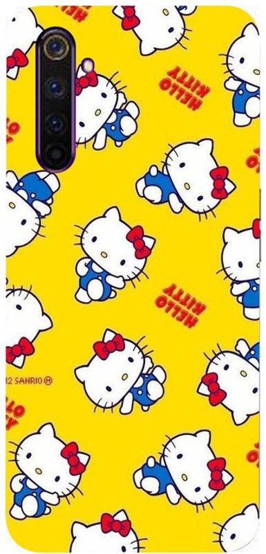 Skyhawk Back Cover for LG K10 (2017) Yellow Background And White Kitty  (Multicolor, Waterproof, Silicon, Pack of: 1)