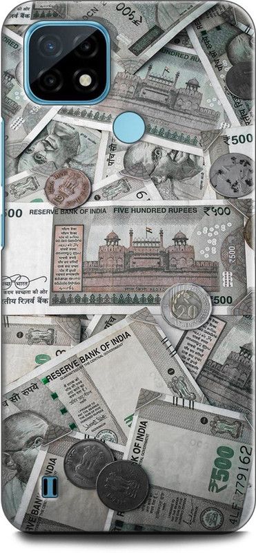 KEYCENT Back Cover for Realme C21Y, RMX3261 MONEY, RUPEE, CASH, TEXTURE, ART  (Multicolor)