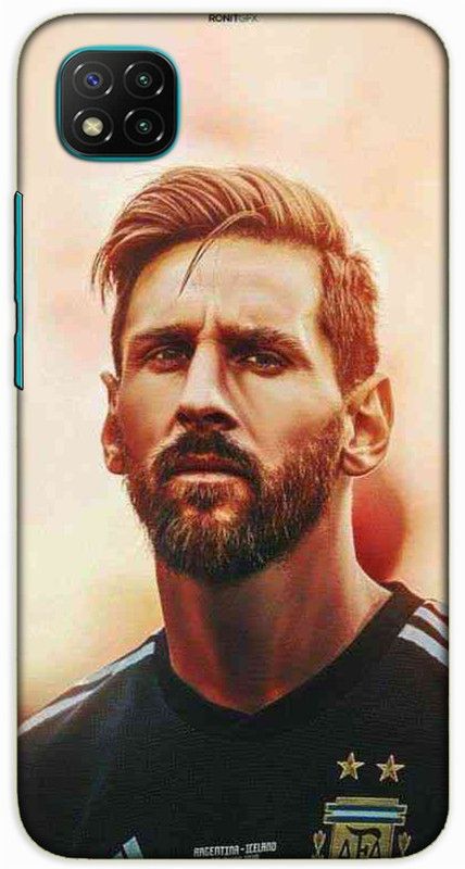 iprinto Back Cover for Poco C3 Messi Back Cover  (Orange, Hard Case, Pack of: 1)