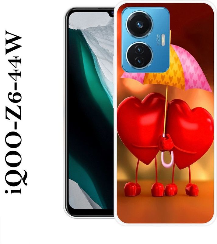 KLC Back Cover for IQOO Z6 44W  (Multicolor, Silicon)