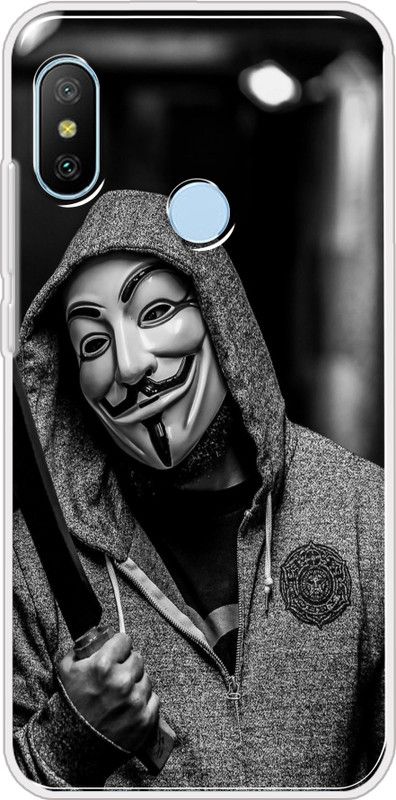Hansviprint Back Cover for Mi Redmi 6 pro  (Grey, Grip Case, Silicon, Pack of: 1)