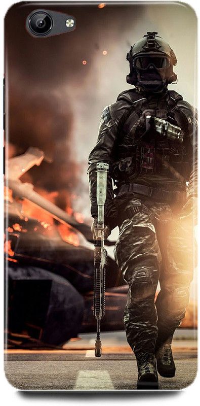 FRONK Back Cover for OPPO A83, 2018 Edition, INDIAN, ARMY, SOLDIER, MILITRY, FOJI  (Khaki, Hard Case, Pack of: 1)