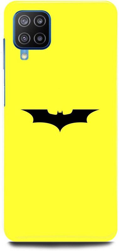 FRONK Back Cover for SAMSUNG Galaxy M12, BATMAN, LOGO, SIGN, DESIGN  (Yellow, Hard Case, Pack of: 1)