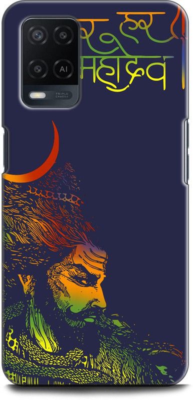 INDICRAFT Back Cover for OPPO A54, CPH2239 SHIVJI, LORD SHIVA, MAHADEV, BHOLENATH, GOD  (Multicolor, Dual Protection)