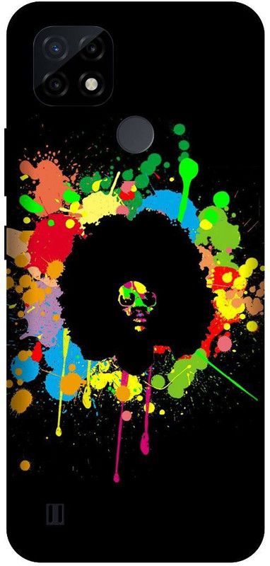 Yoprint Back Cover for Realme C21y colourfull image Printed back Cover  (Multicolor, Hard Case, Pack of: 1)