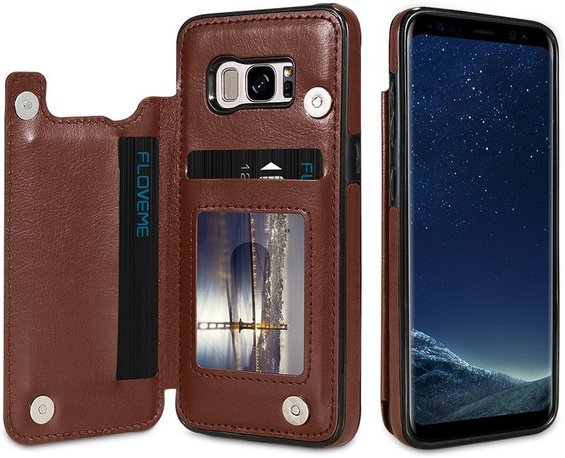 UnCase Wallet Case Cover for Samsung Galaxy S8  (Brown, Shock Proof, Pack of: 1)