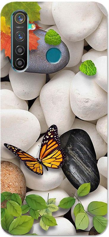 METOO Back Cover for Realme 5s, Butterfly Design Back Cover Print : 78  (Multicolor, Dual Protection, Silicon, Pack of: 1)