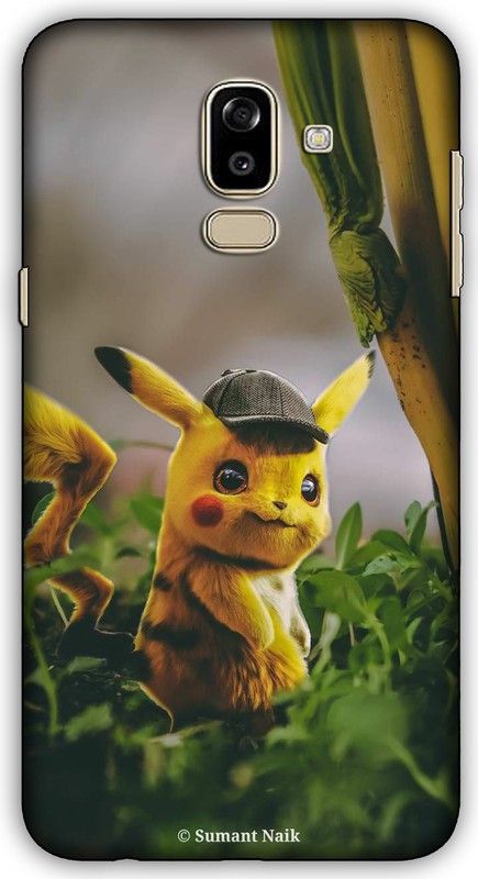 CROKIAN Back Cover for Samsung Galaxy J8 Pikachu Back Cover  (Multicolor, Hard Case, Pack of: 1)