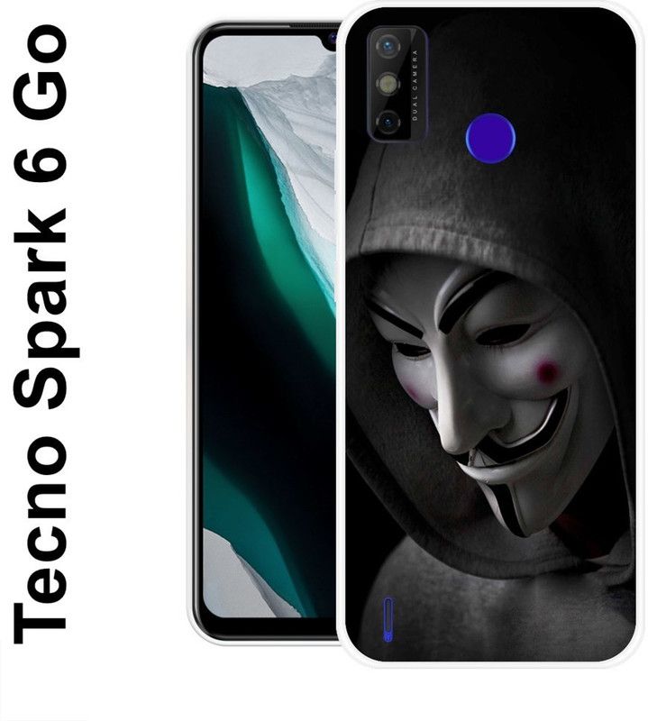 SUPER CASE Back Cover for Tecno Spark 6 Go, Tecno Spark Go 2021  (Black, Grey, Grip Case, Silicon)