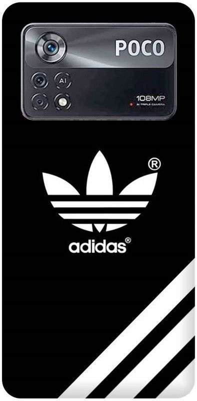 play fast Back Cover for POCO X4 Pro 5G, ADIDAS, LOGO, SIGN, DESIGN, EMBLEM  (Black, Hard Case, Pack of: 1)