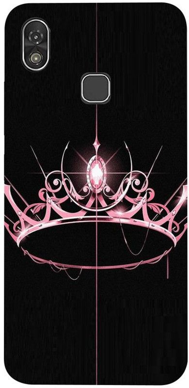 Skyhawk Back Cover for Ivoomi Z1 Black Background And Pink Crown  (Multicolor, Waterproof, Silicon)
