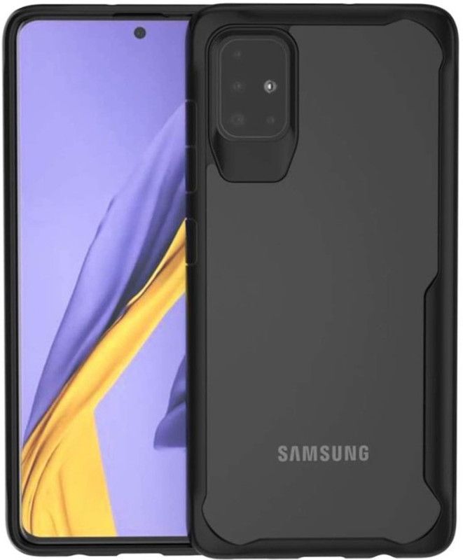 Rakulo Back Cover for Samsung Galaxy A51  (Black, Dual Protection, Silicon)