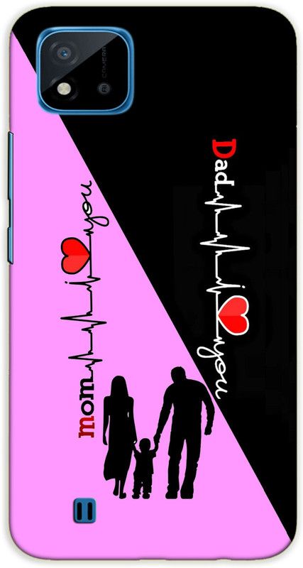 iprinto Back Cover for Realme C20,Realme C11 2021 Mom And Dad Love Back Cover  (Pink, Hard Case)