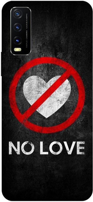 URCHIN Back Cover for Vivo Y20No Love, Breakup, Heartbroken, fake Love, Hate love  (Multicolor, Shock Proof, Pack of: 1)