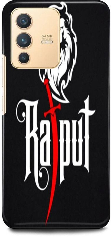 FIKORA Back Cover for Vivo V23 Pro 5G, V2132, RAJPUT, RAJPOOT, BANNA, SA  (Black, Hard Case, Pack of: 1)