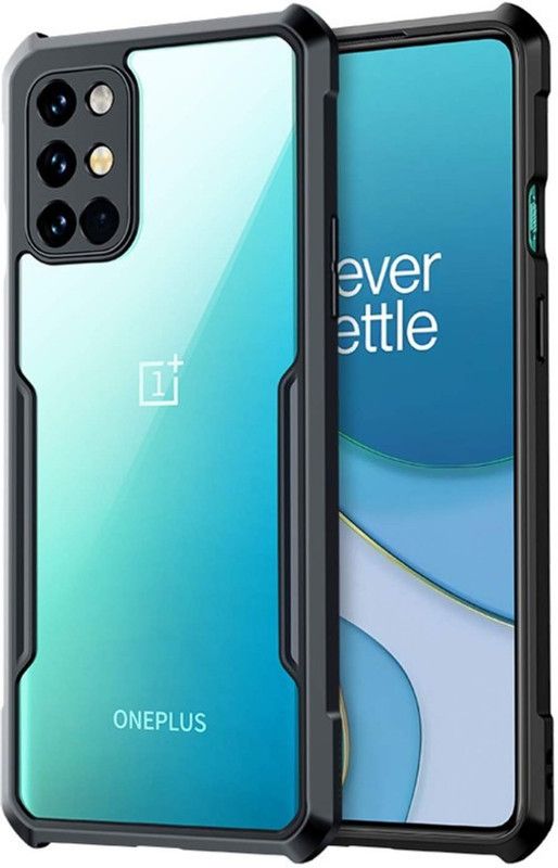 Cafune Back Cover for OnePlus 8T  (Black, Transparent, Dual Protection, Pack of: 1)