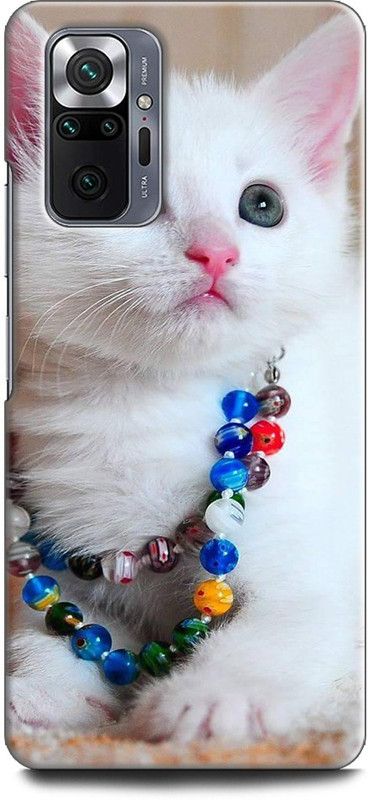 KEYCENT Back Cover for REDMI Note 10 Pro CAT, WHITE CAT, CUTE CATE, LITTILE CAT, BLUE EYES CAT  (Multicolor, Pack of: 1)