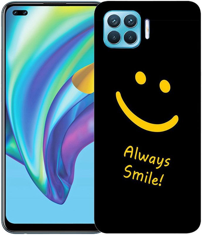 METOO Back Cover for Oppo Reno 4 Lite , Reno 4 Lite , Always Smile design back cover  (Multicolor, Flexible, Silicon, Pack of: 1)
