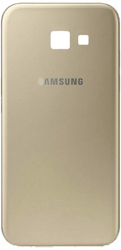 Sandreezz Samsung Galaxy A7 2017 / SM-A720 (with Proper Logo) (Glass) Back Panel  (Gold)