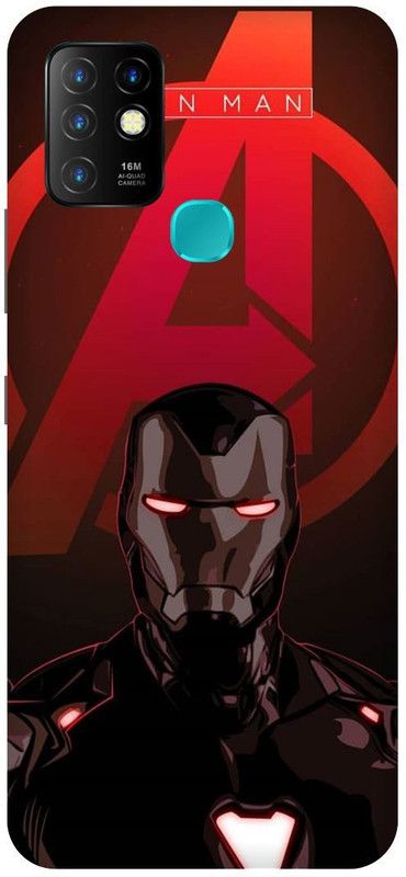 FIKORA Back Cover for Infinix Hot 10, X682B, IRONMAN, AVENGER, COMIC, BOOK, SUPERHEROES  (Red, Hard Case, Pack of: 1)