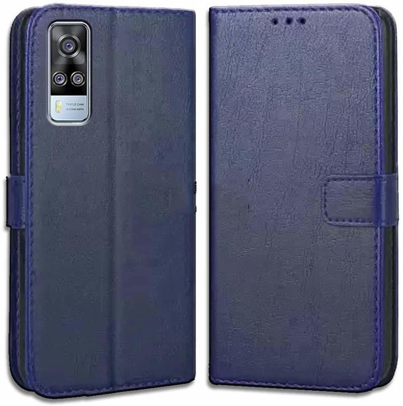 Urban Tech Flip Cover for Vivo Y51 2020Flip Case | Magnetic Closure | Shock Proof Wallet Flip Cover  (Blue, Magnetic Case, Pack of: 1)