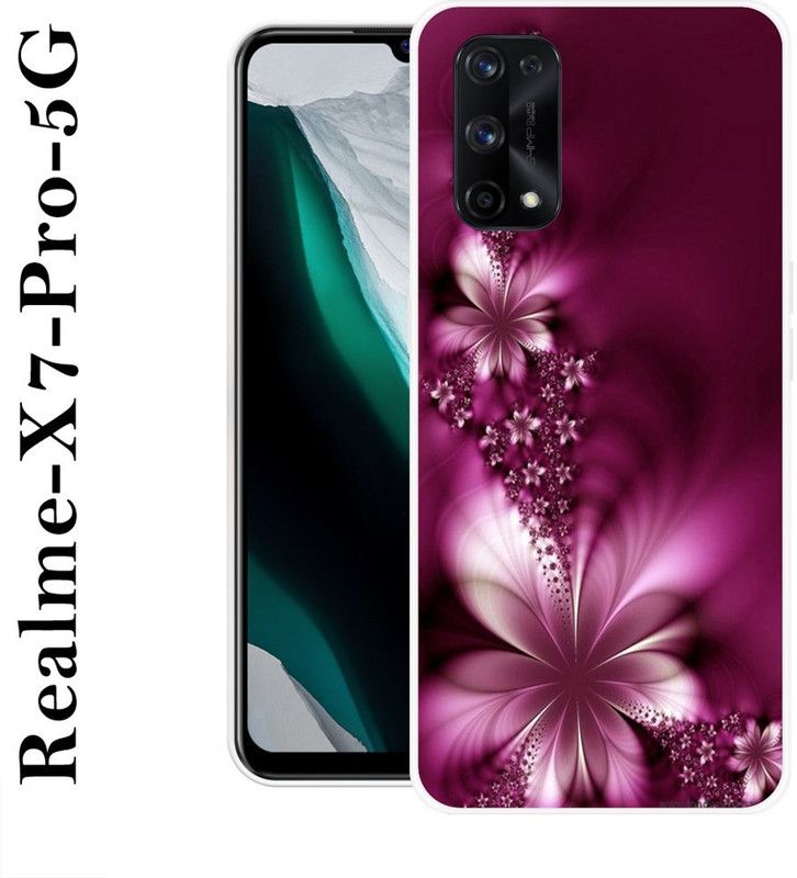 REALKING Back Cover for Realme X7 Pro 5G  (Purple, Grip Case, Silicon)