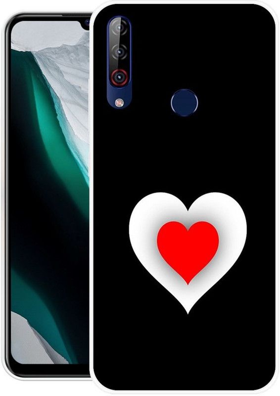 PINKZAP Back Cover for LG W30 Pro  (Black, Grip Case, Silicon, Pack of: 1)