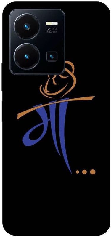 FRONK Back Cover for vivo Y22, V2207, MAA, MOM, MOTHER, LOVE, ART, AAI  (Black, Hard Case, Pack of: 1)