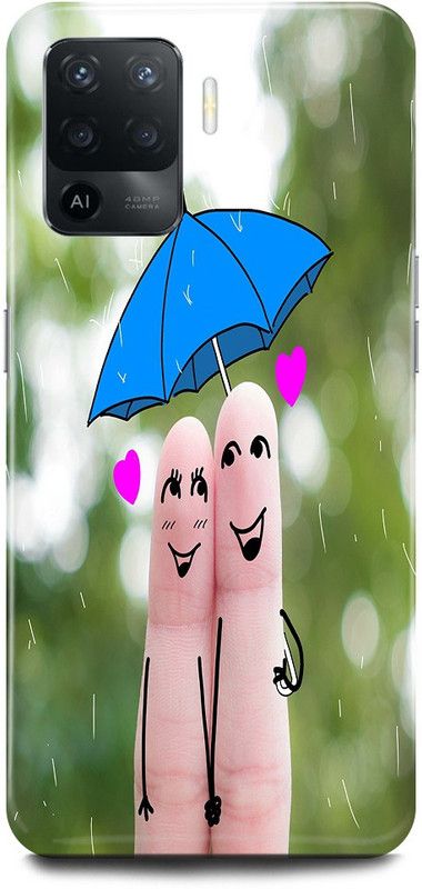 JUGGA Back Cover for OPPO F19 Pro, FINGER, LOVE, UMBRELLA, COUPLE, LOVE  (Green, Hard Case, Pack of: 1)