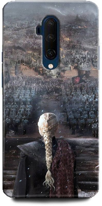 INDICRAFT Back Cover for OnePlus 7T Pro GAME OF THRONES, DRAGON, KHALEESI, QUEEN  (Multicolor, Hard Case, Pack of: 1)