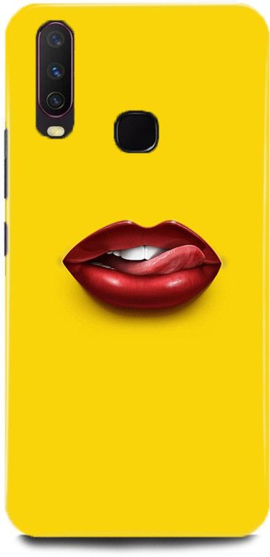 DIKRO Back Cover for VIVO U10, 1916, GIRL, LIPS, HOT, LIPD, KISS, YELLOW  (Multicolor, Hard Case, Pack of: 1)