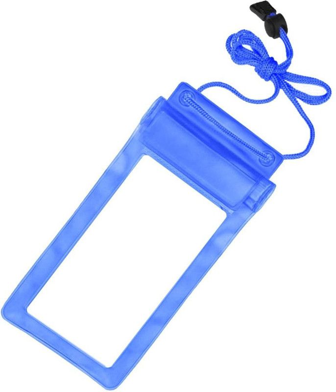 acd Pouch for Lava Iris 370  (Blue, Waterproof, Silicon)