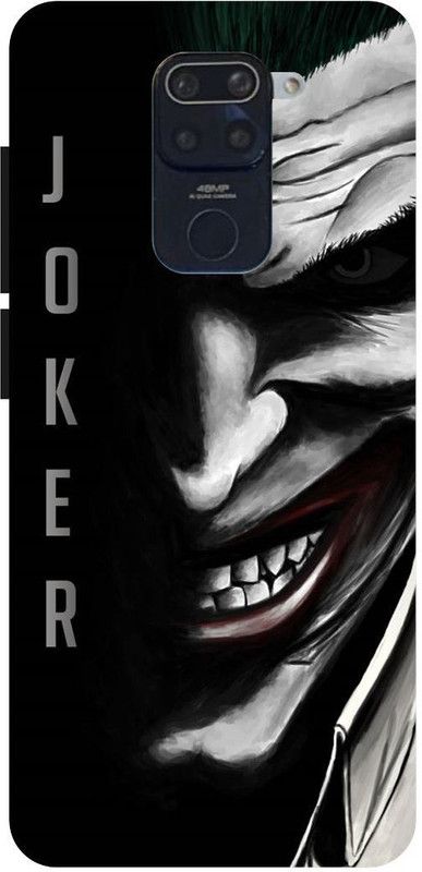 PICHKU Back Cover for REDMI NOTE 9-M2003J15SC-NEW,JOKER,ANONYMOUS,BLADE,HACKER,MASK,VILLAIN,SMILE  (Grey, Hard Case)