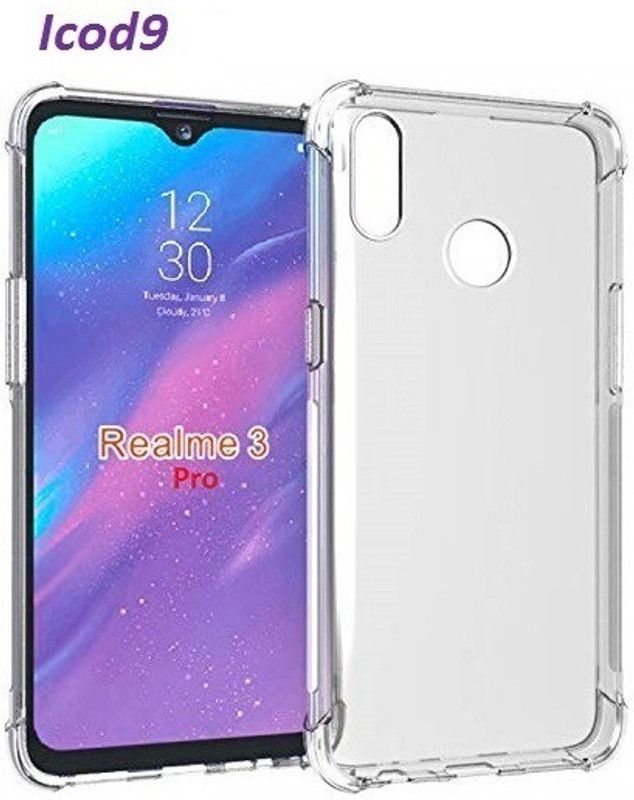 Icod9 Back Cover for Realme 3 Pro  (Transparent, Grip Case, Pack of: 1)